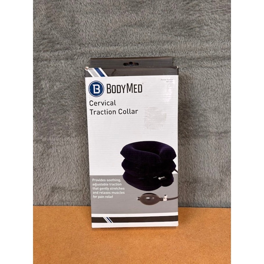 BodyMed Cervical Traction Collar Inflatable Neck‎ Pain Relief BDSTC01 Navy Blue